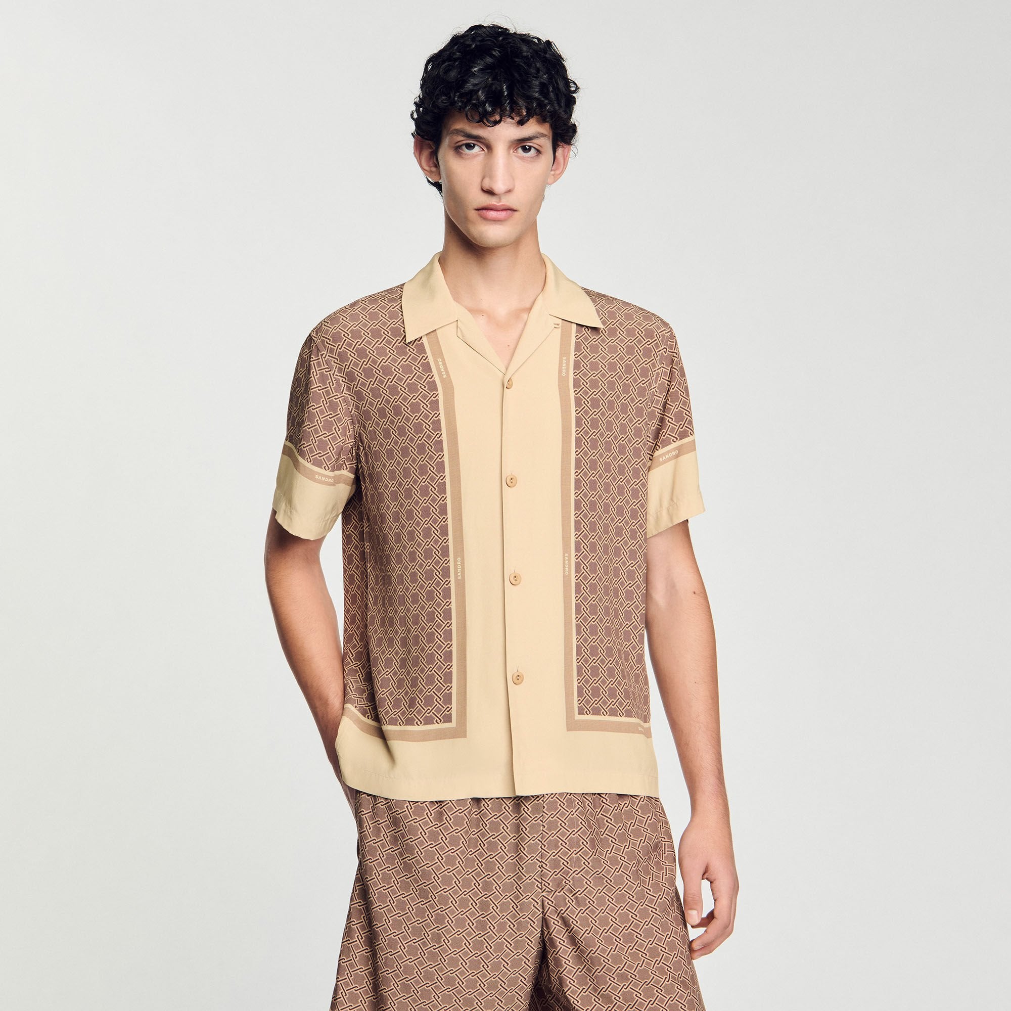 Short-sleeved patterned shirt Hazel Sandro Men