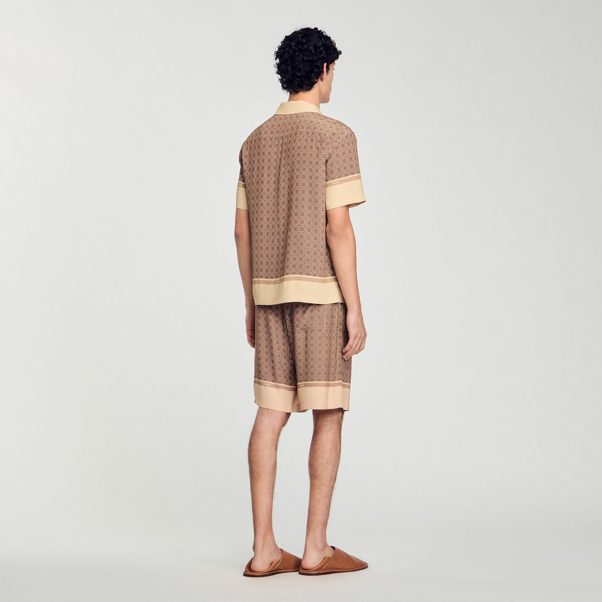 Short-sleeved patterned shirt Hazel Sandro Men