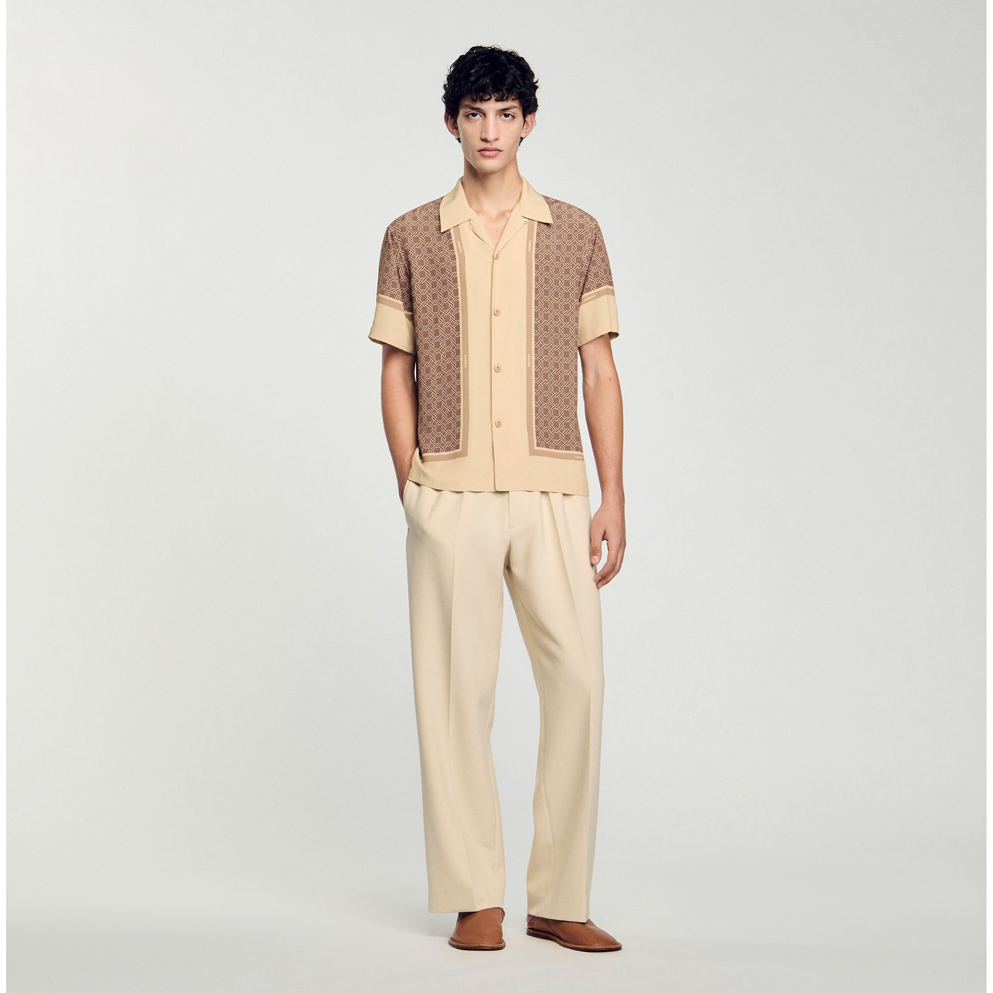 Short-sleeved patterned shirt Hazel Sandro Men