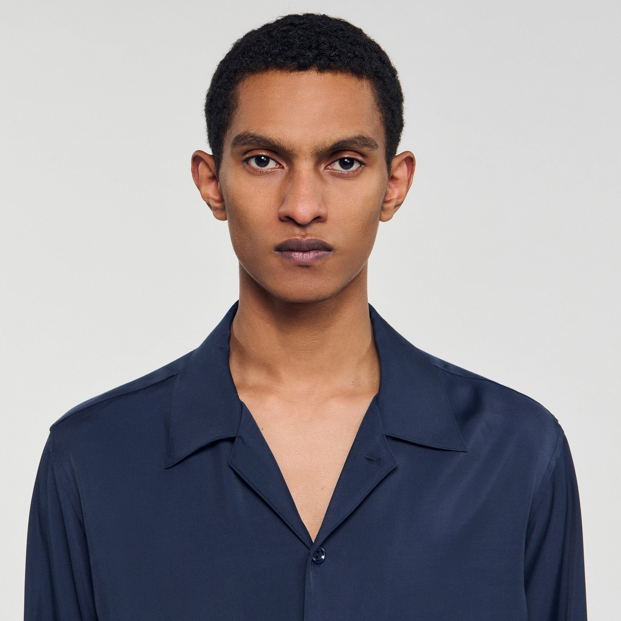 Flowy shirt Navy Blue Sandro Men