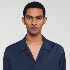 Flowy shirt Navy Blue Sandro Men