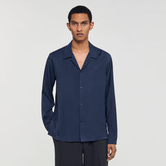 Flowy shirt Navy Blue Sandro Men