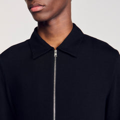 Pleated shirt Black Sandro Men