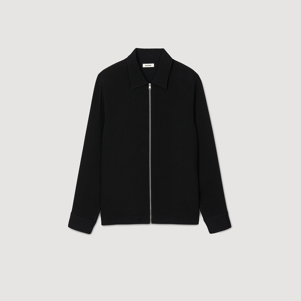 Pleated shirt Black Sandro Men