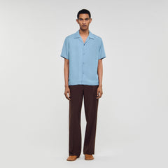 Short-sleeved shirt Chambray Sandro Men