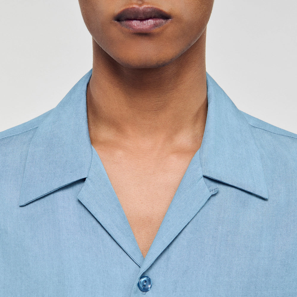Short-sleeved shirt Chambray Sandro Men