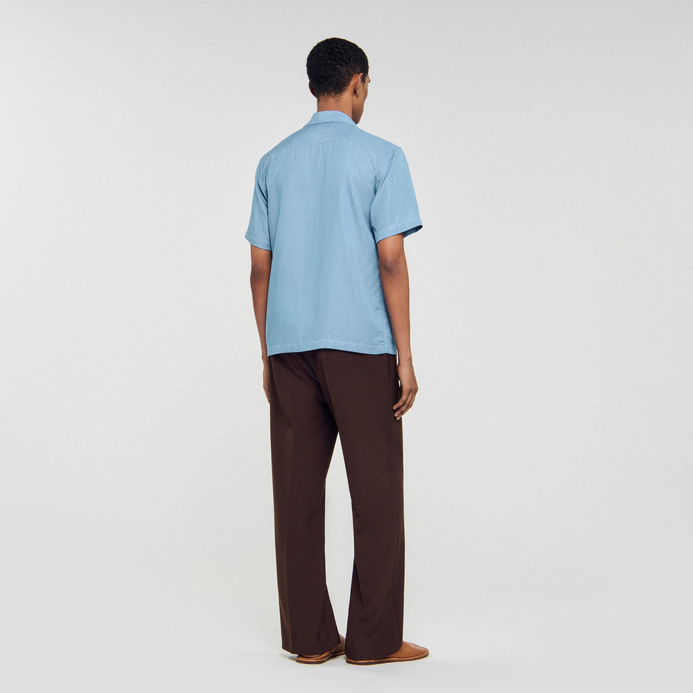 Short-sleeved shirt Chambray Sandro Men