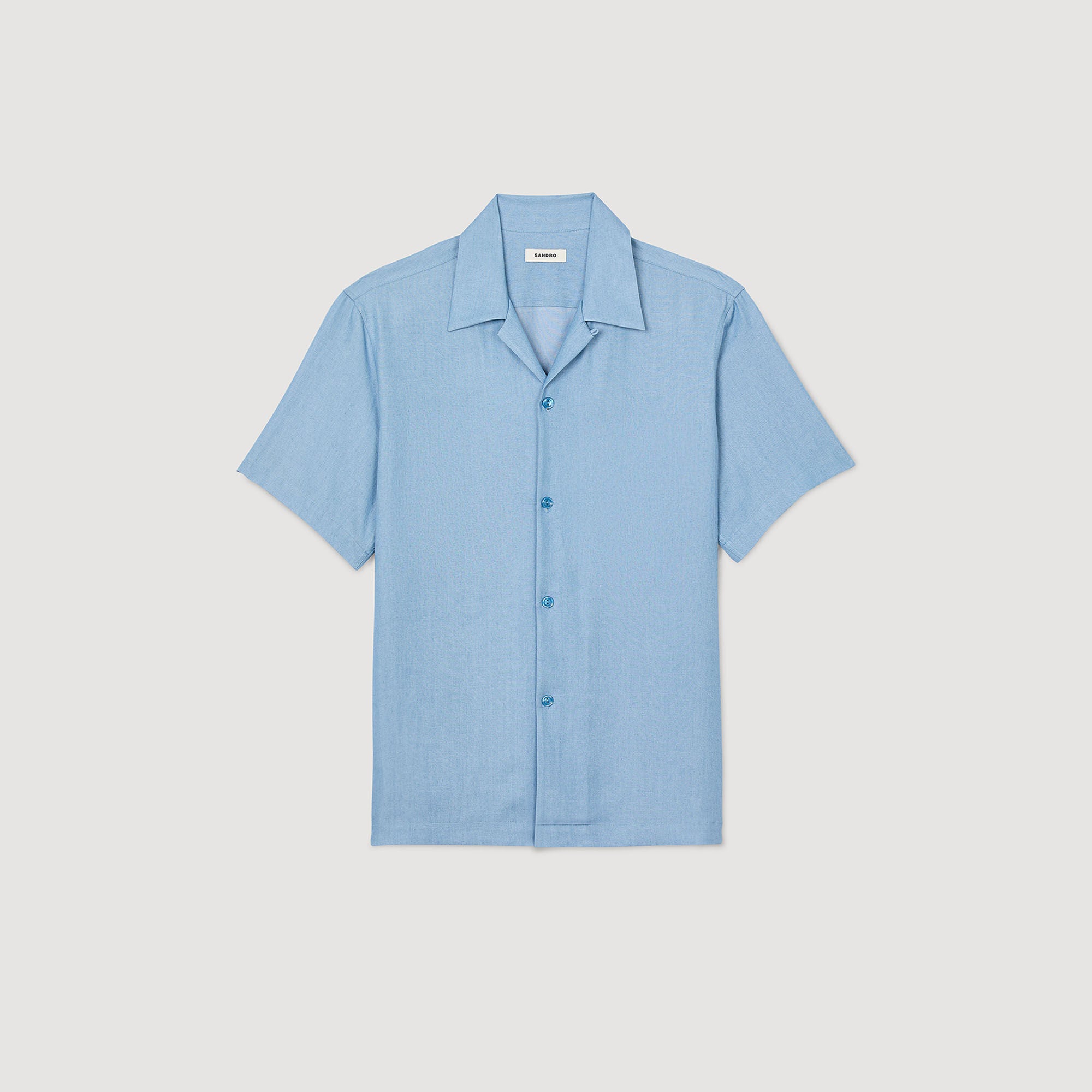Short-sleeved shirt Chambray Sandro Men