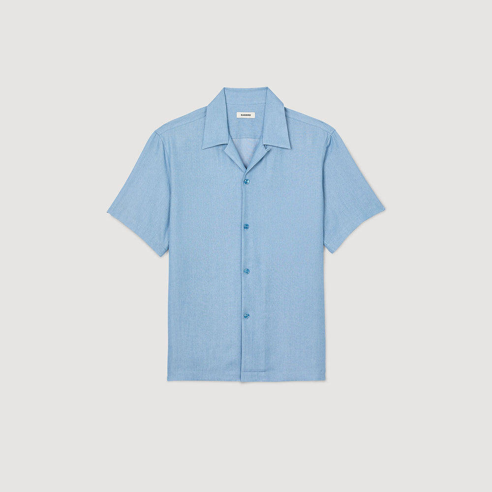 Short-sleeved shirt Chambray Sandro Men