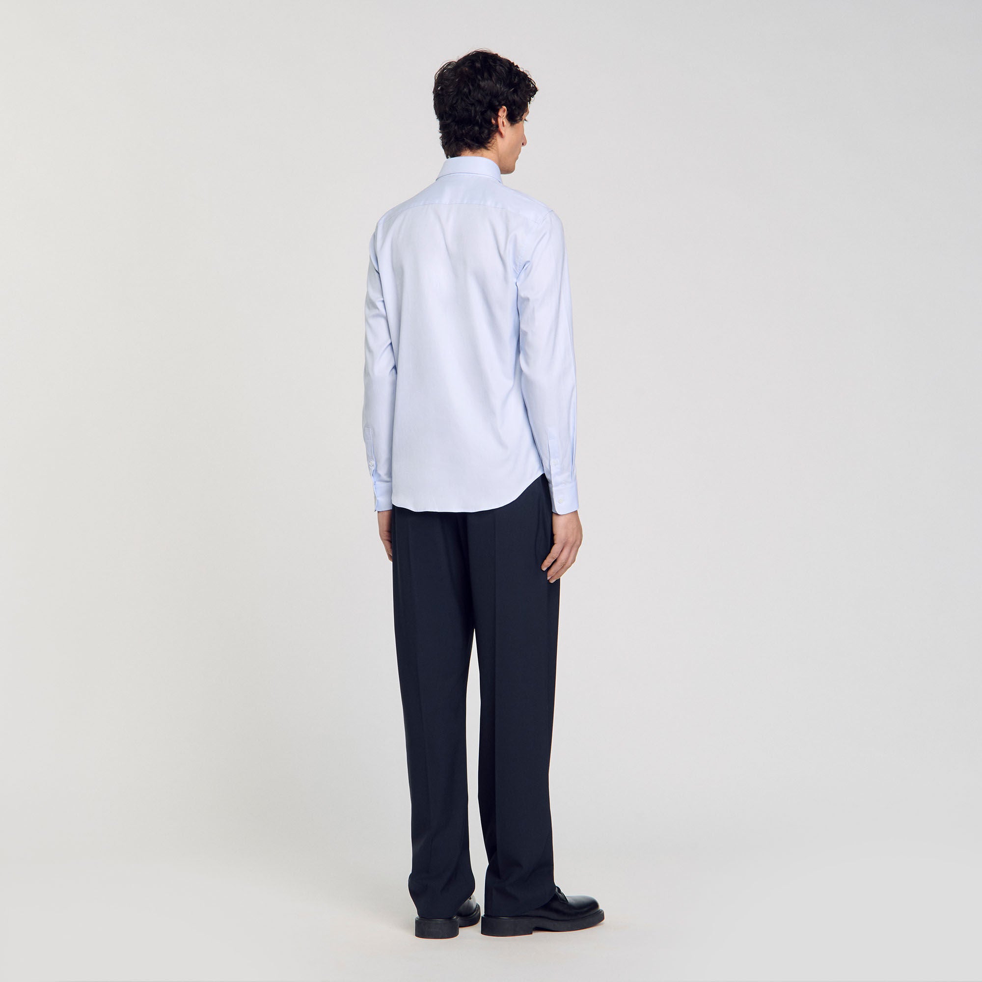 Cross patch shirt Blue Sky Sandro Men