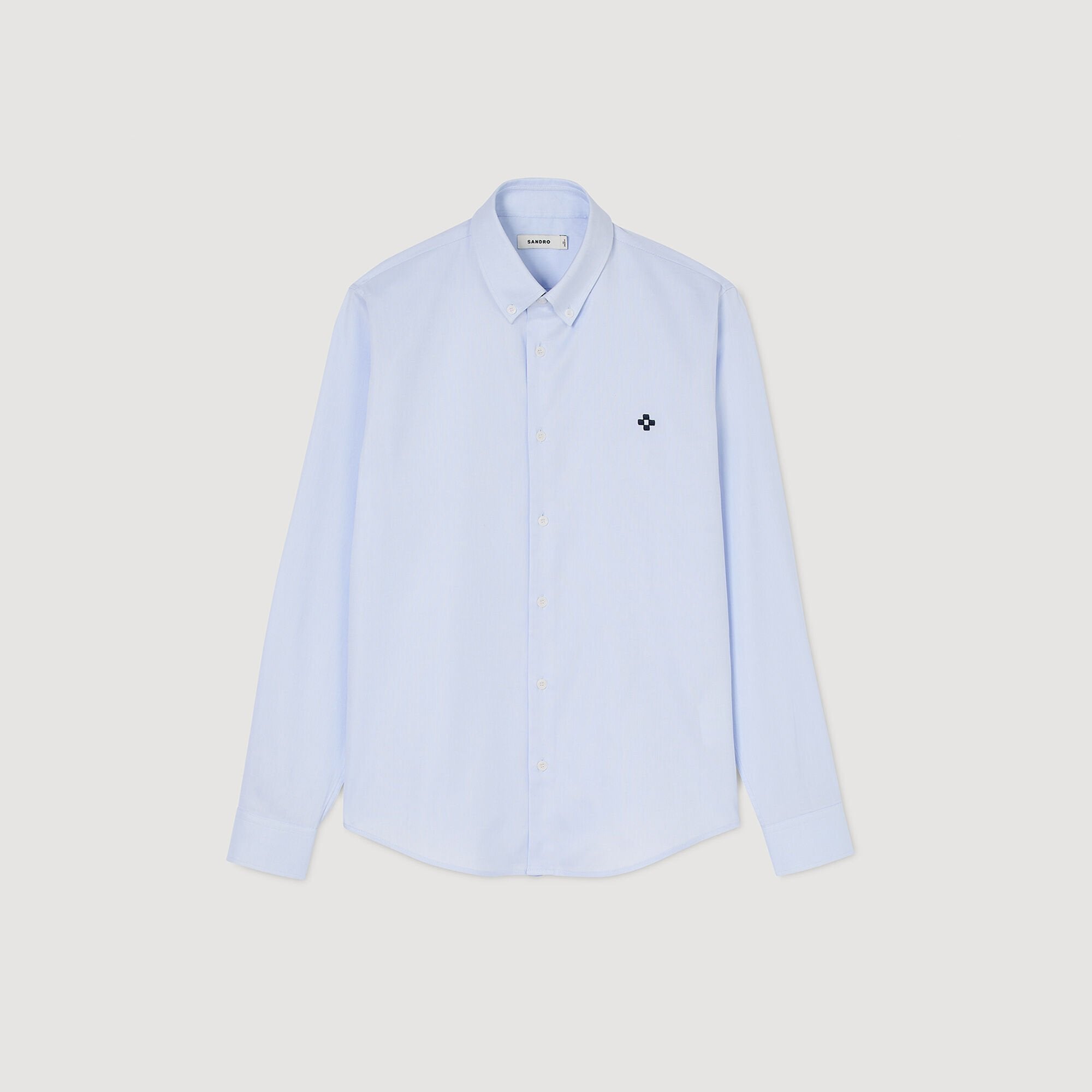Cross patch shirt Blue Sky Sandro Men
