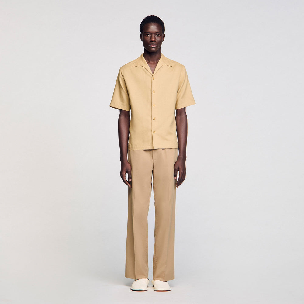 Cotton and linen shirt Nut Sandro Men
