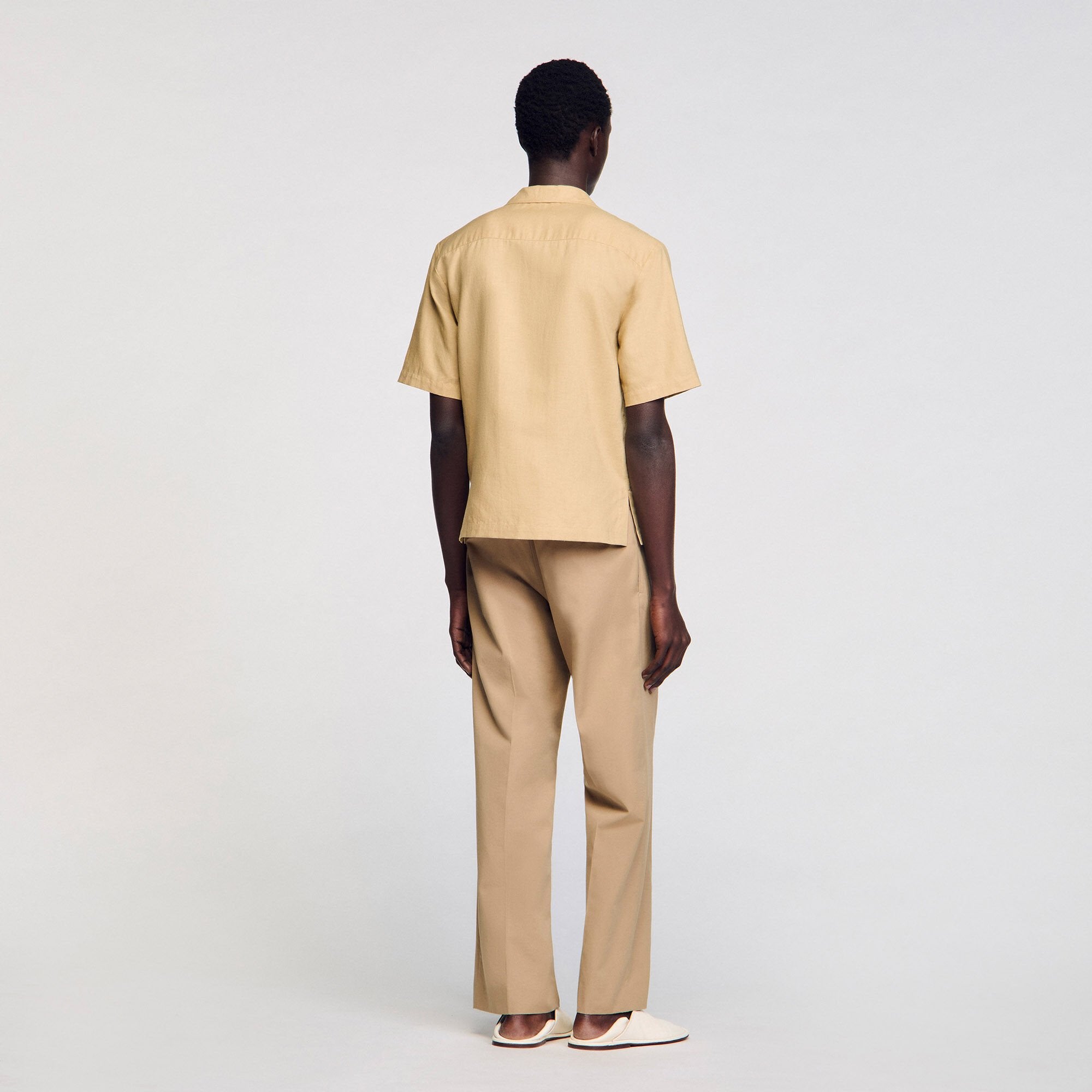 Cotton and linen shirt Nut Sandro Men