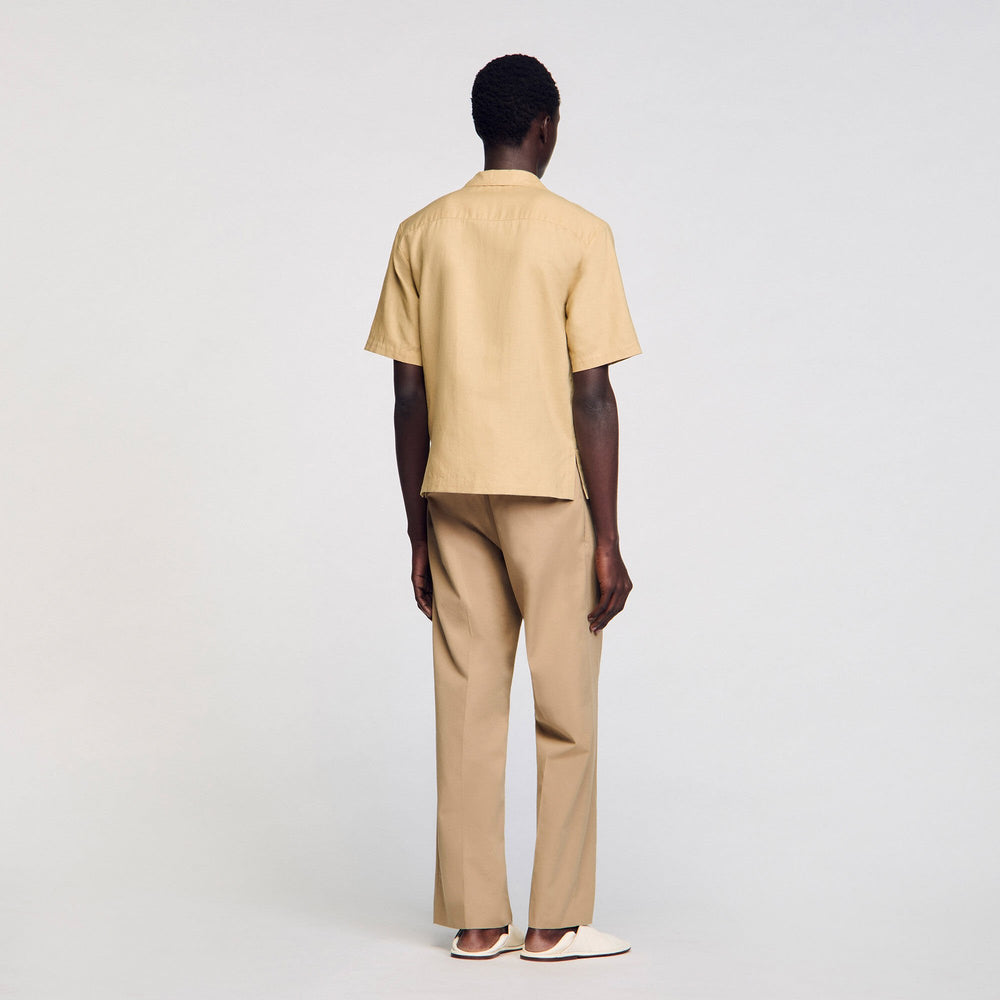 Cotton and linen shirt Nut Sandro Men