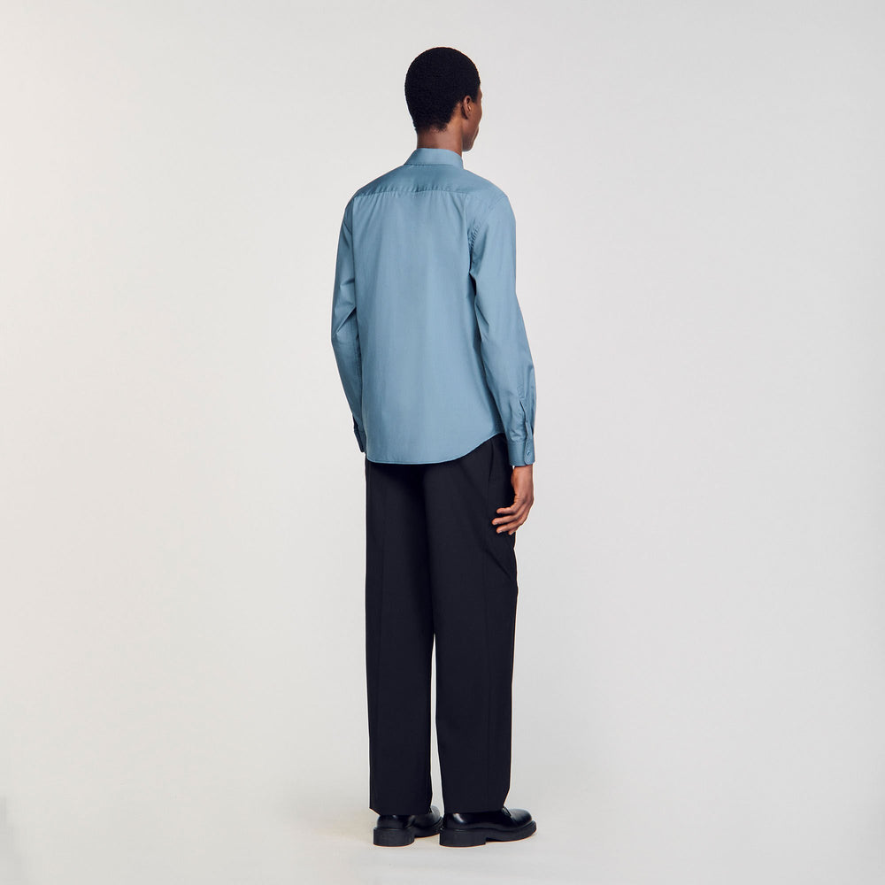 Plain shirt Thunderstorm Blue Sandro Men