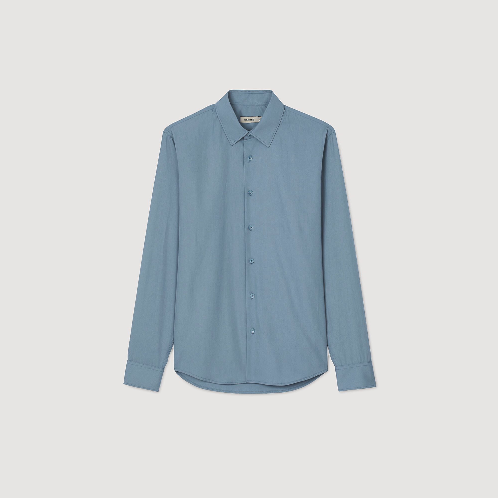 Plain shirt Thunderstorm Blue Sandro Men