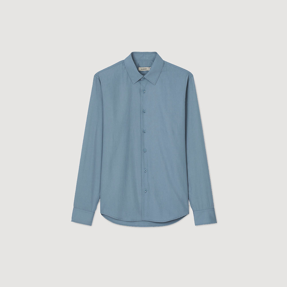 Plain shirt Thunderstorm Blue Sandro Men