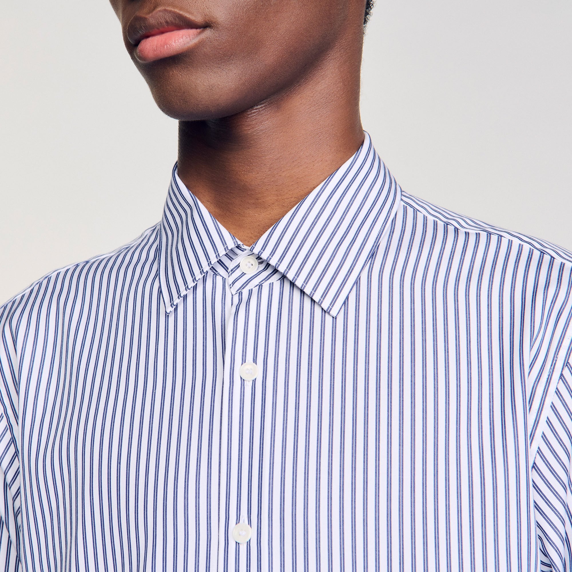 Striped shirt Midnight Blue Sandro Men