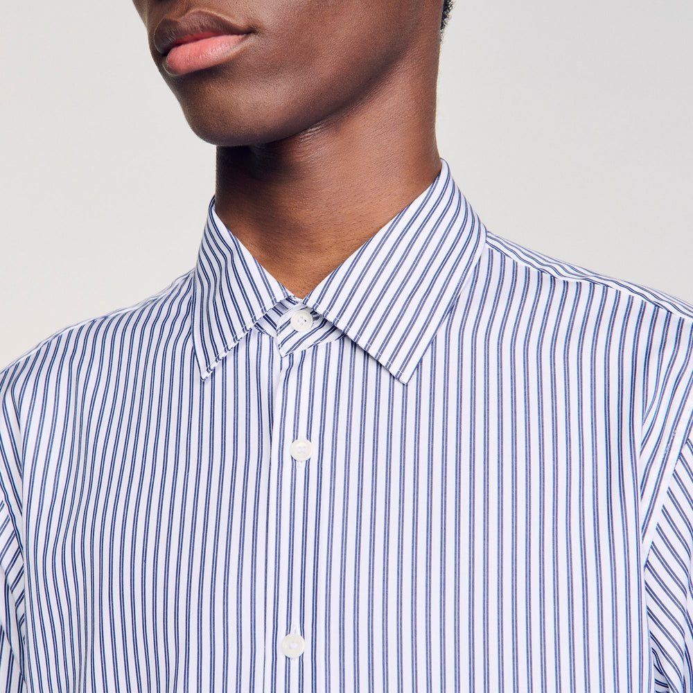 Striped shirt Midnight Blue Sandro Men