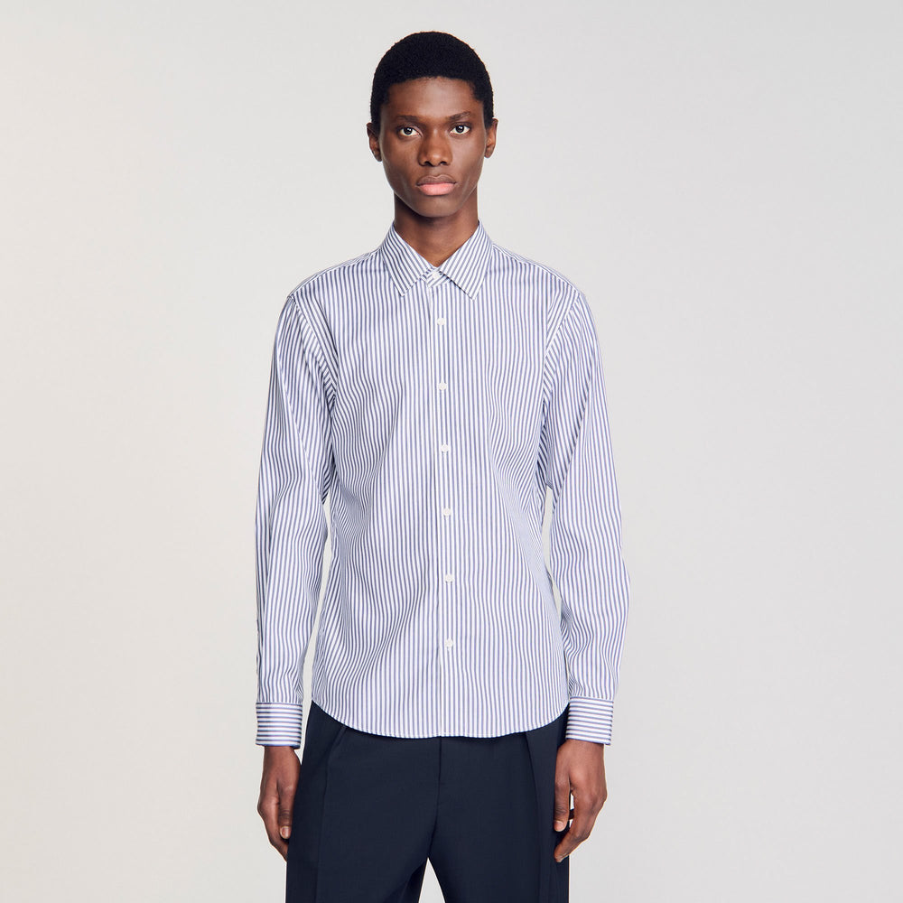 Striped shirt Midnight Blue Sandro Men