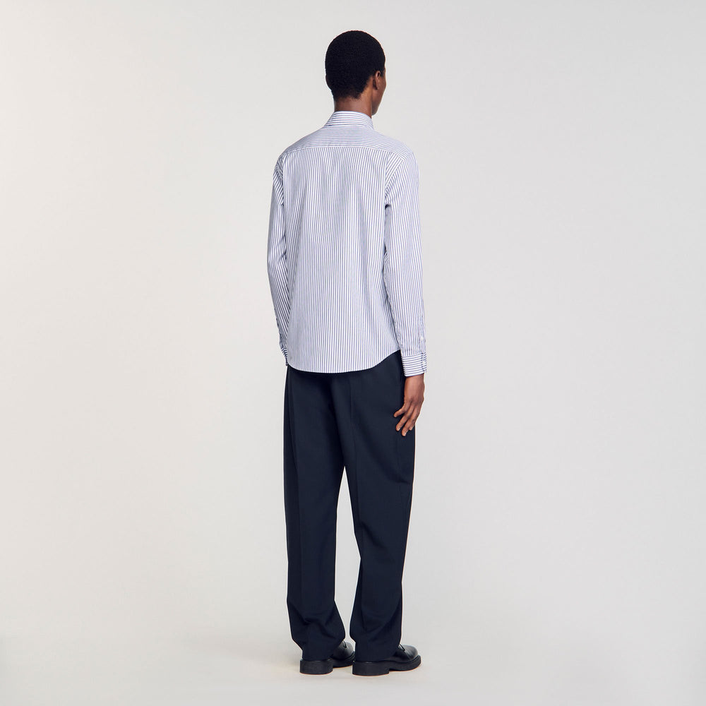 Striped shirt Midnight Blue Sandro Men