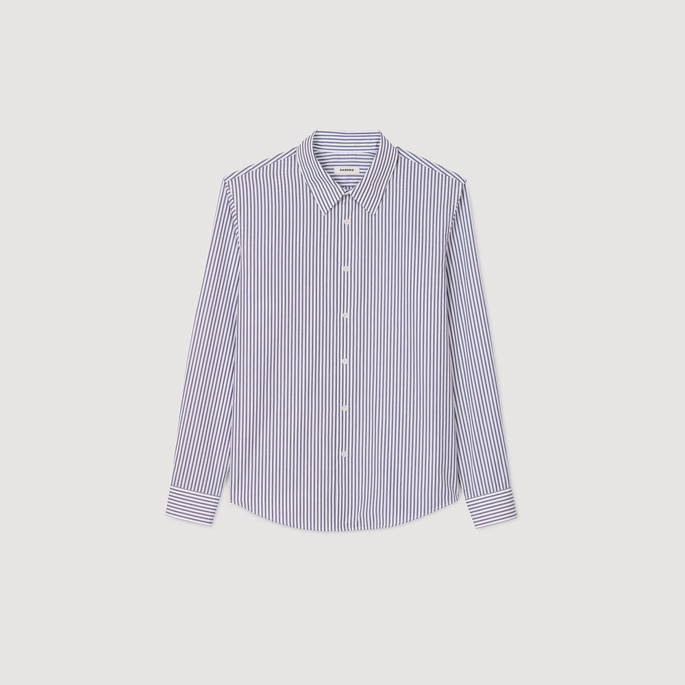 Striped shirt Midnight Blue Sandro Men