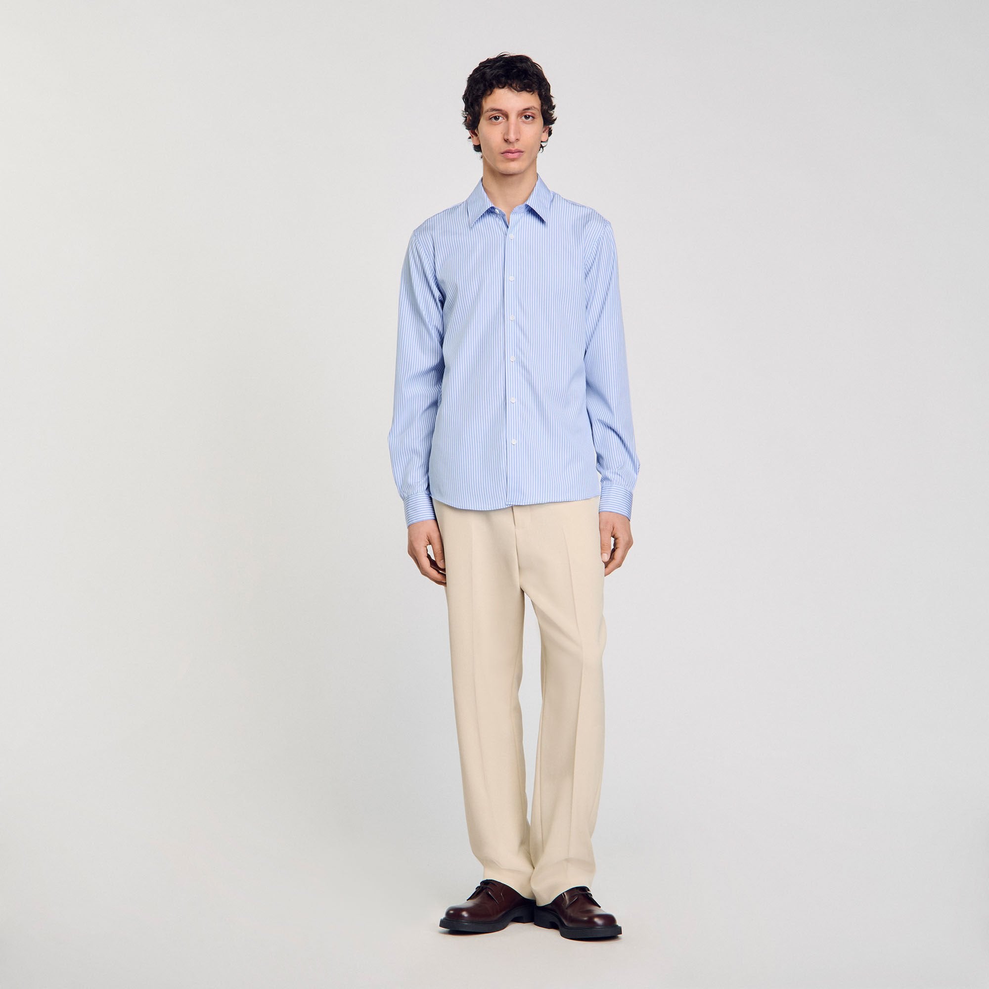 Striped shirt Blue Sky Sandro Men