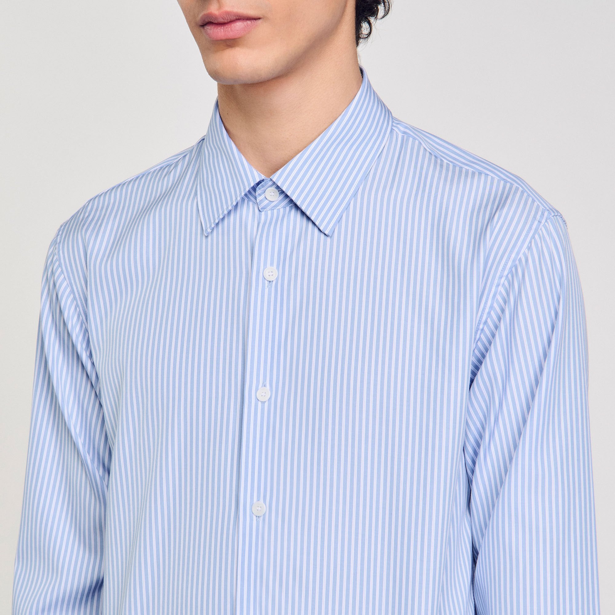 Striped shirt Blue Sky Sandro Men