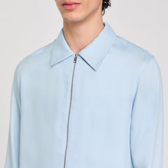 Zip-up shirt Blue Sky Sandro Men
