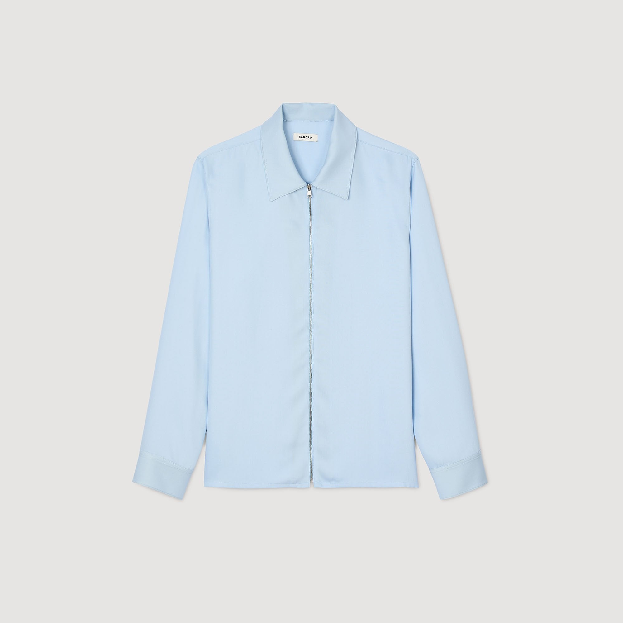 Zip-up shirt Blue Sky Sandro Men