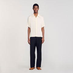 Crinkled shirt Optic White Sandro Men