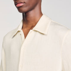 Crinkled shirt Optic White Sandro Men