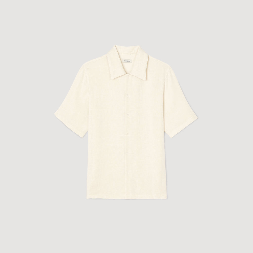 Crinkled shirt Optic White Sandro Men