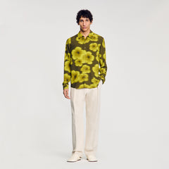 Loose-fit floral shirt Super Green Sandro Men