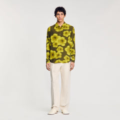 Loose-fit floral shirt Super Green Sandro Men