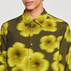 Loose-fit floral shirt Super Green Sandro Men