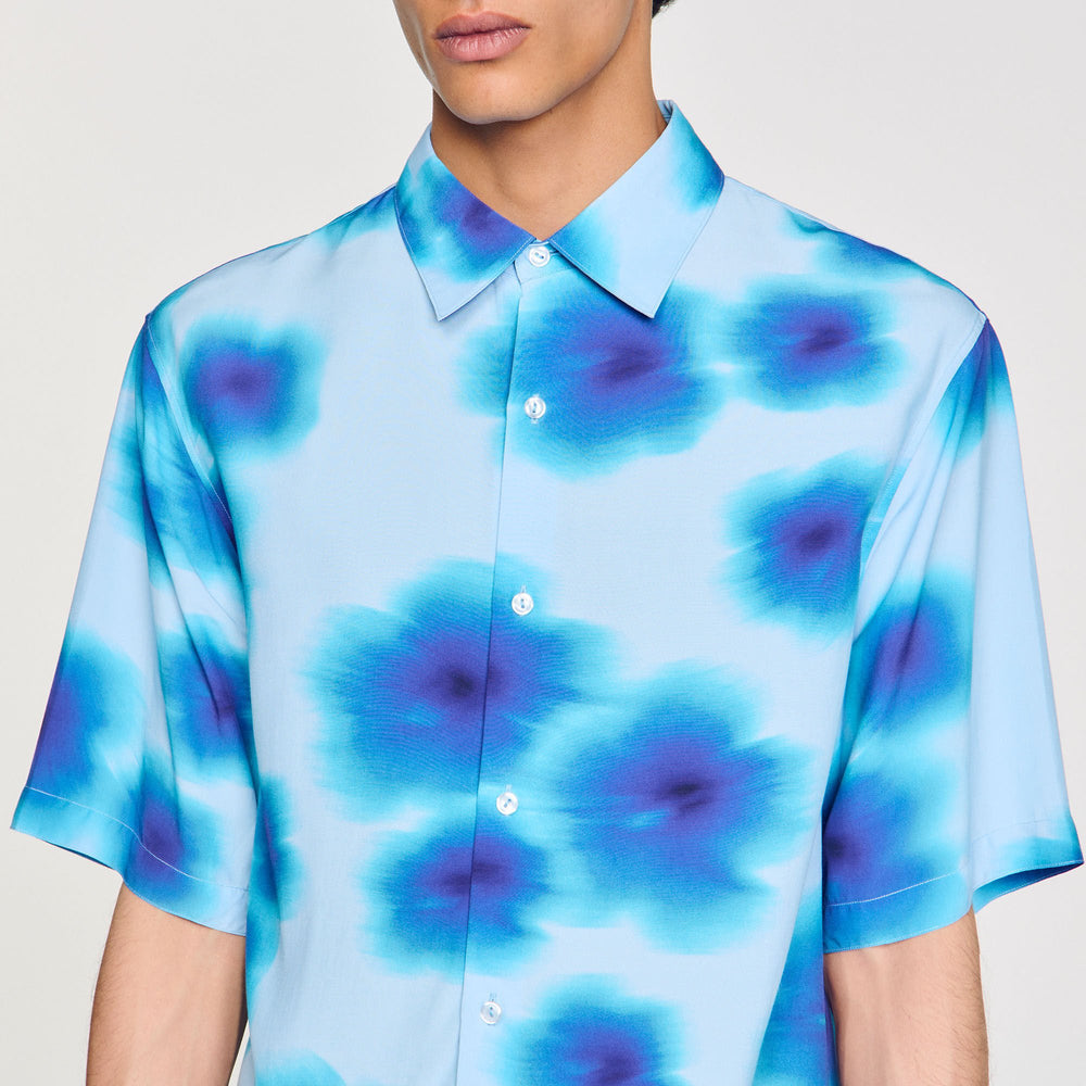 Floral motif shirt Blue Sky Sandro Men