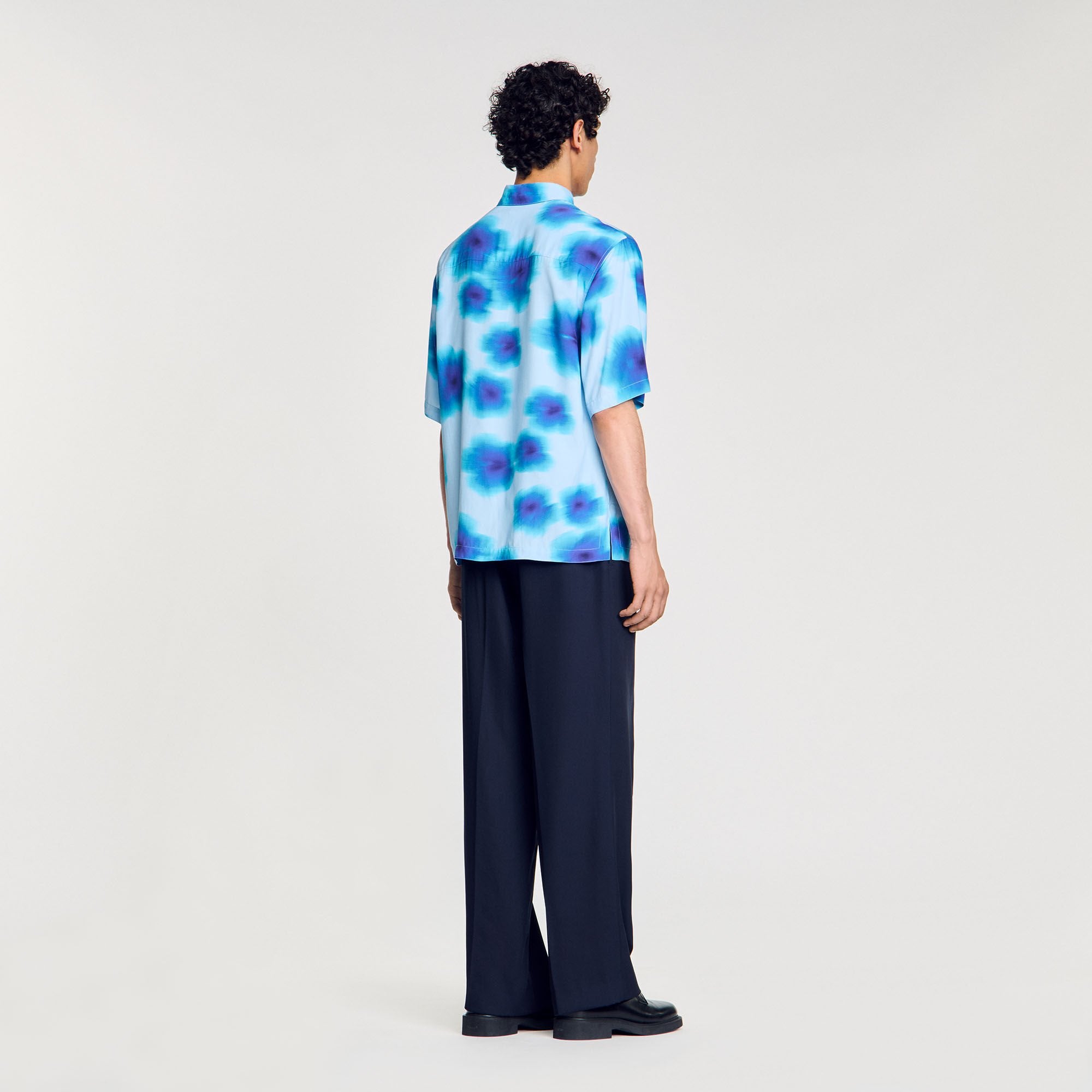 Floral motif shirt Blue Sky Sandro Men