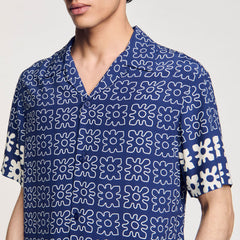 Floral motif shirt Midnight Blue Sandro Men