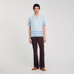 Floral motif shirt Blue Sky Sandro Men