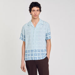 Floral motif shirt Blue Sky Sandro Men