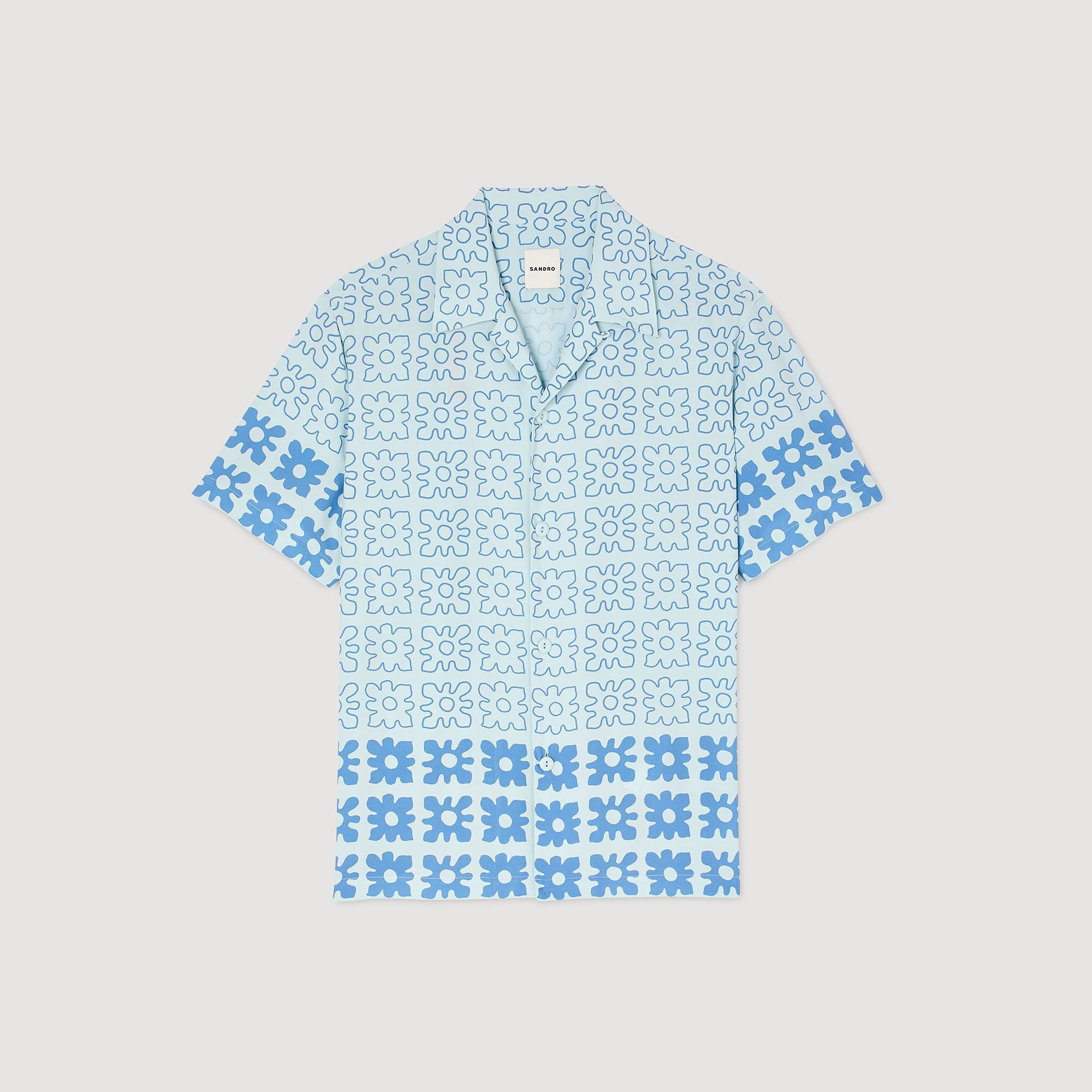 Floral motif shirt Blue Sky Sandro Men