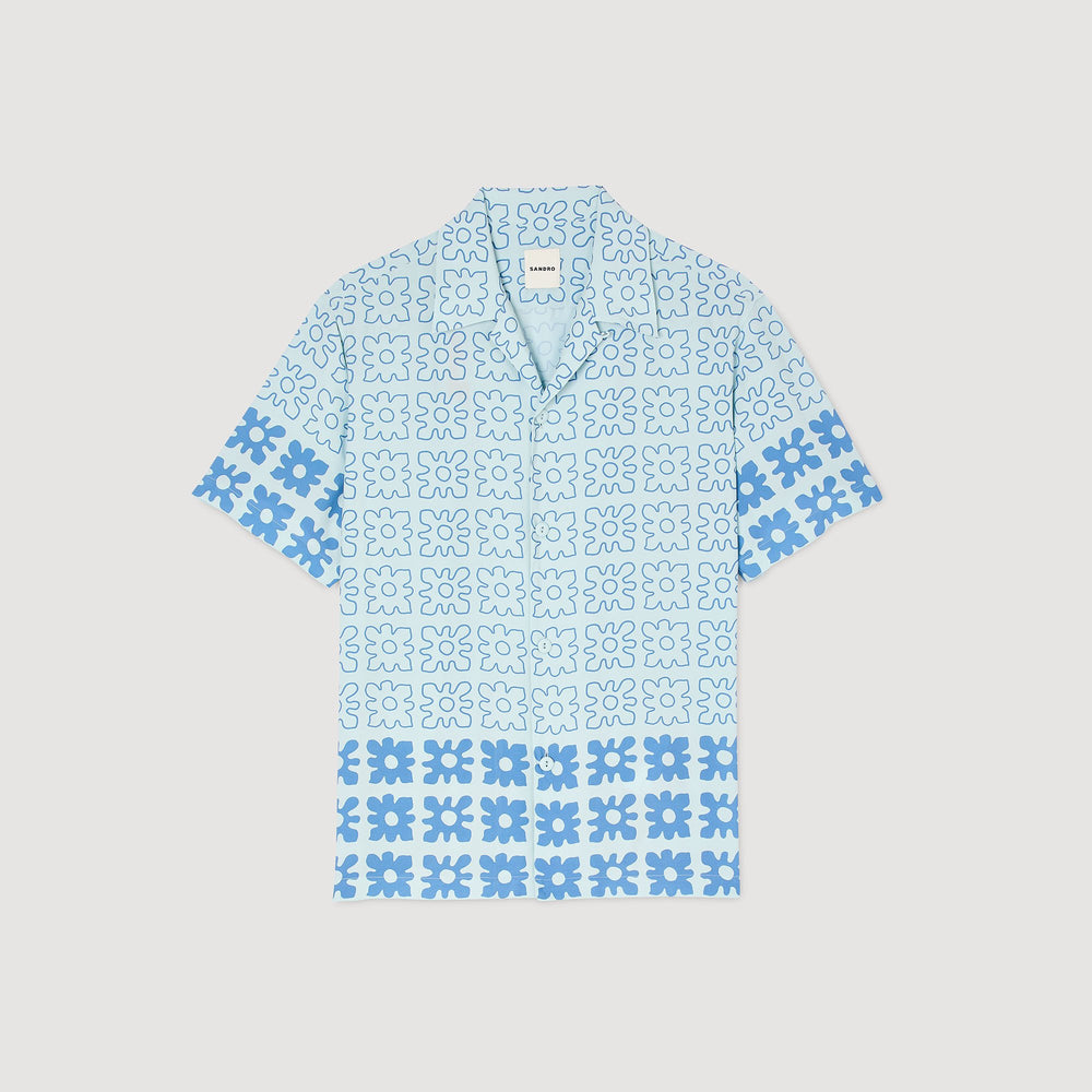 Floral motif shirt Blue Sky Sandro Men
