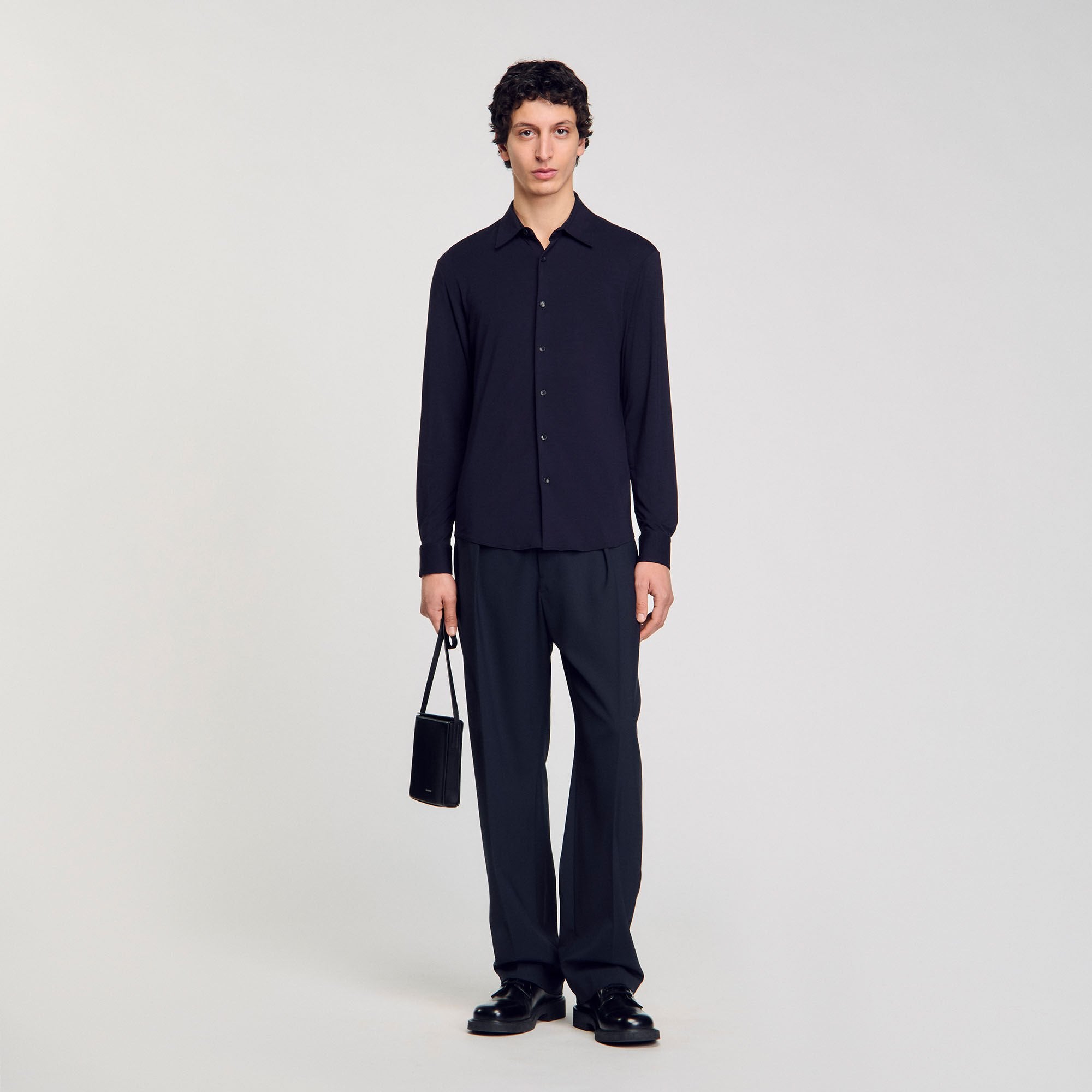 Jersey shirt Navy Blue Sandro Men