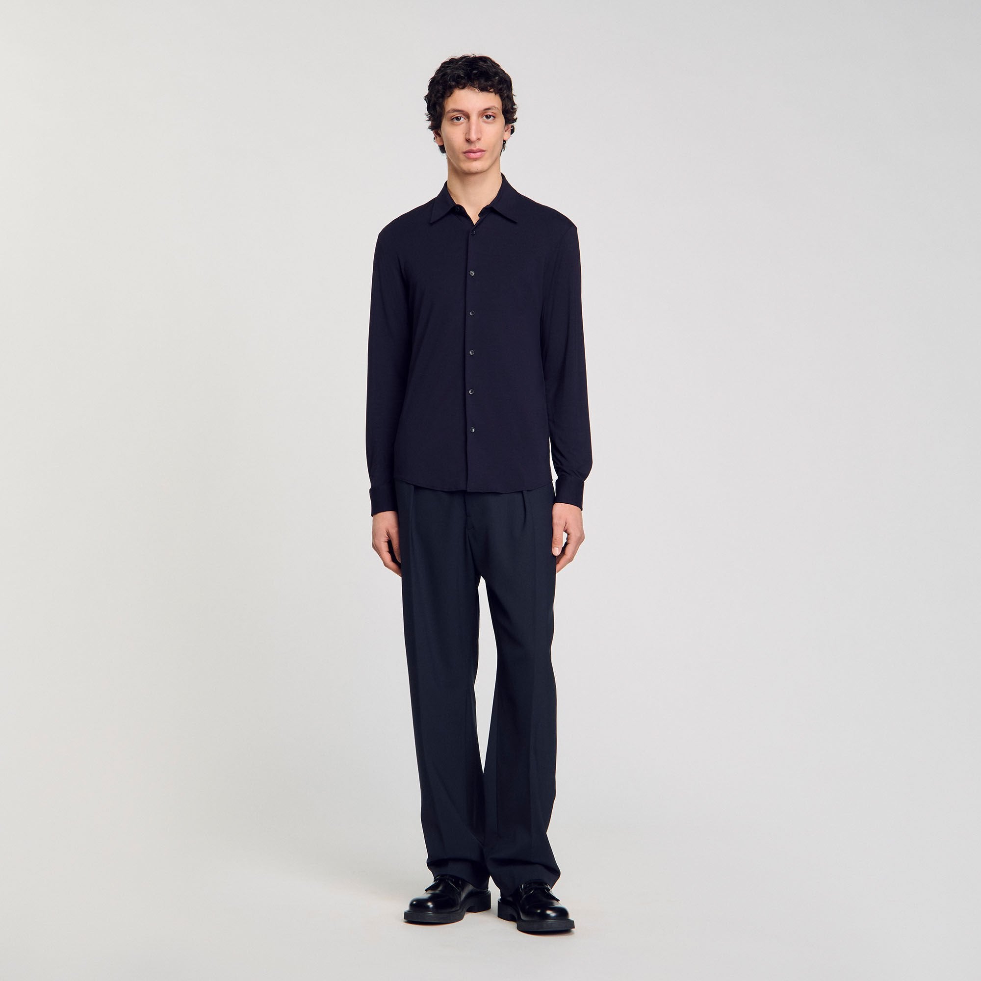 Jersey shirt Navy Blue Sandro Men