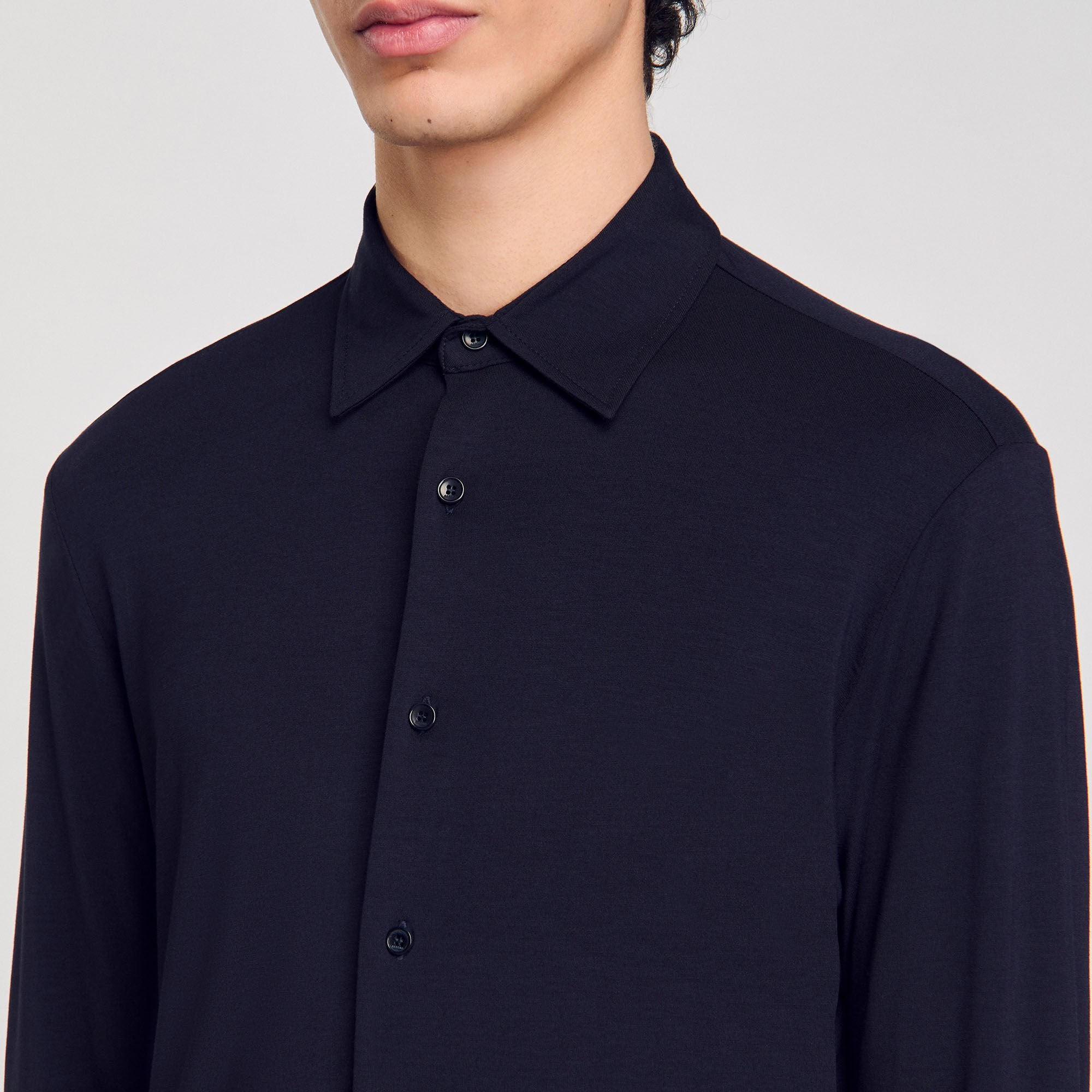 Jersey shirt Navy Blue Sandro Men