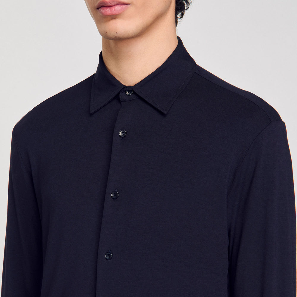 Jersey shirt Navy Blue Sandro Men