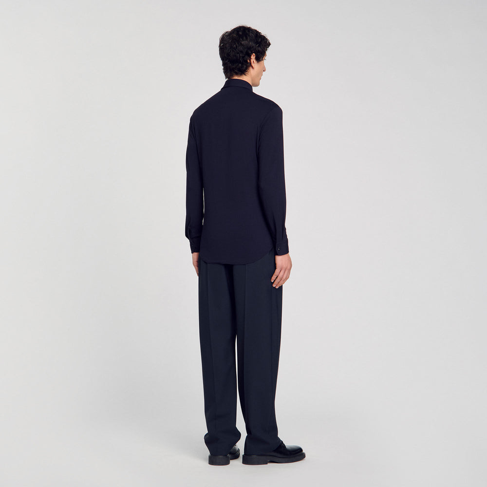 Jersey shirt Navy Blue Sandro Men