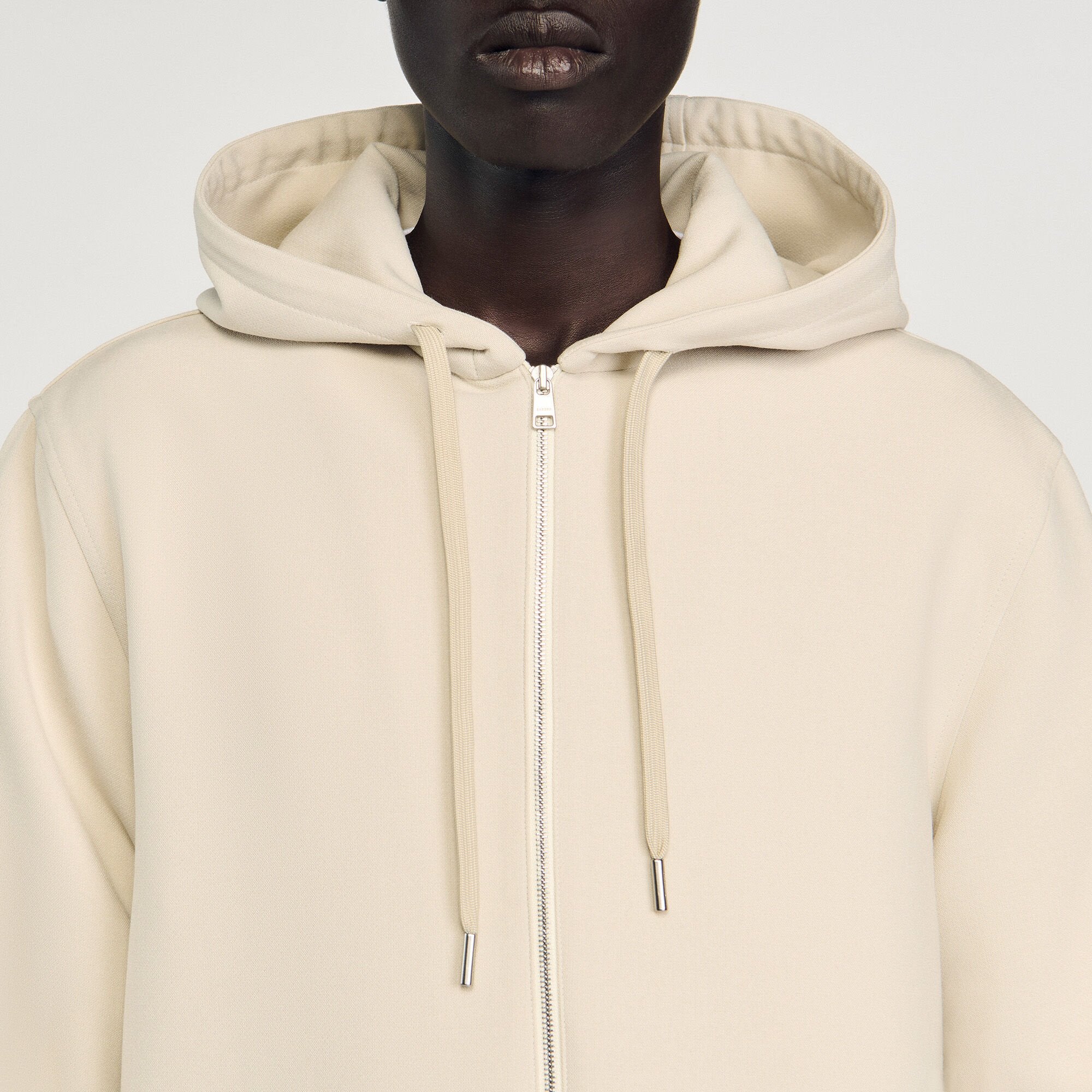 Hooded shirt jacket Putty Sandro Men