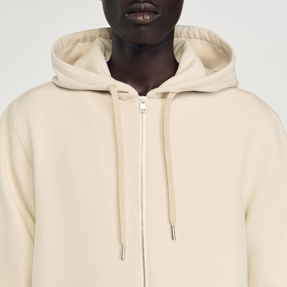 Hooded shirt jacket Putty Sandro Men